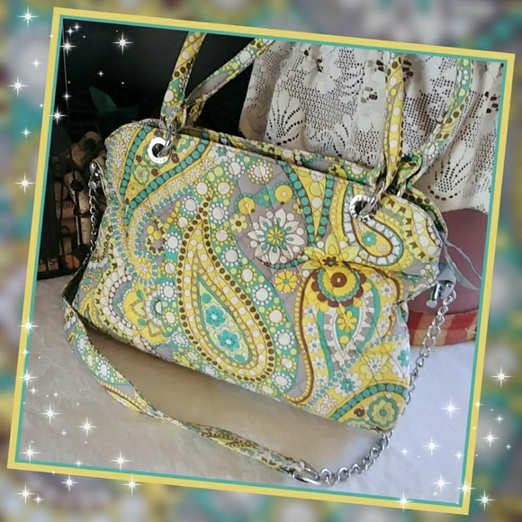 Vera Bradley Handbags - Vera Bradley Yellow Paisley Quilted Handbag